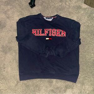 Tommy Hilfiger Vintage Navy Sweater #jnco #vintage #baggy